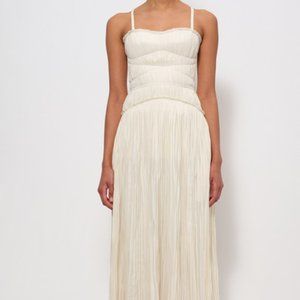[NWT] JONATHAN SIMKHAI Venus Pleated Midi Dress